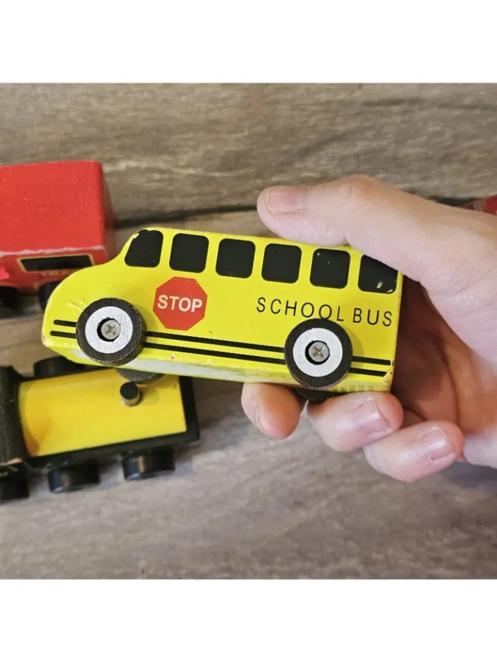 Greenbrier International School Bus Train‎ Engine Fire Truck Wood Vehicles